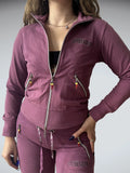 Y2K zip-up sporty jacket (2-piece set)