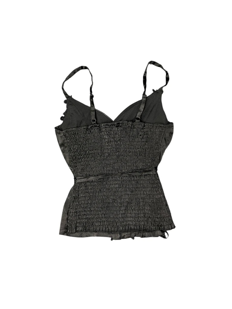 Black Floral Lace Lingerie Top (S)
