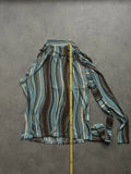 Y2k striped blue top