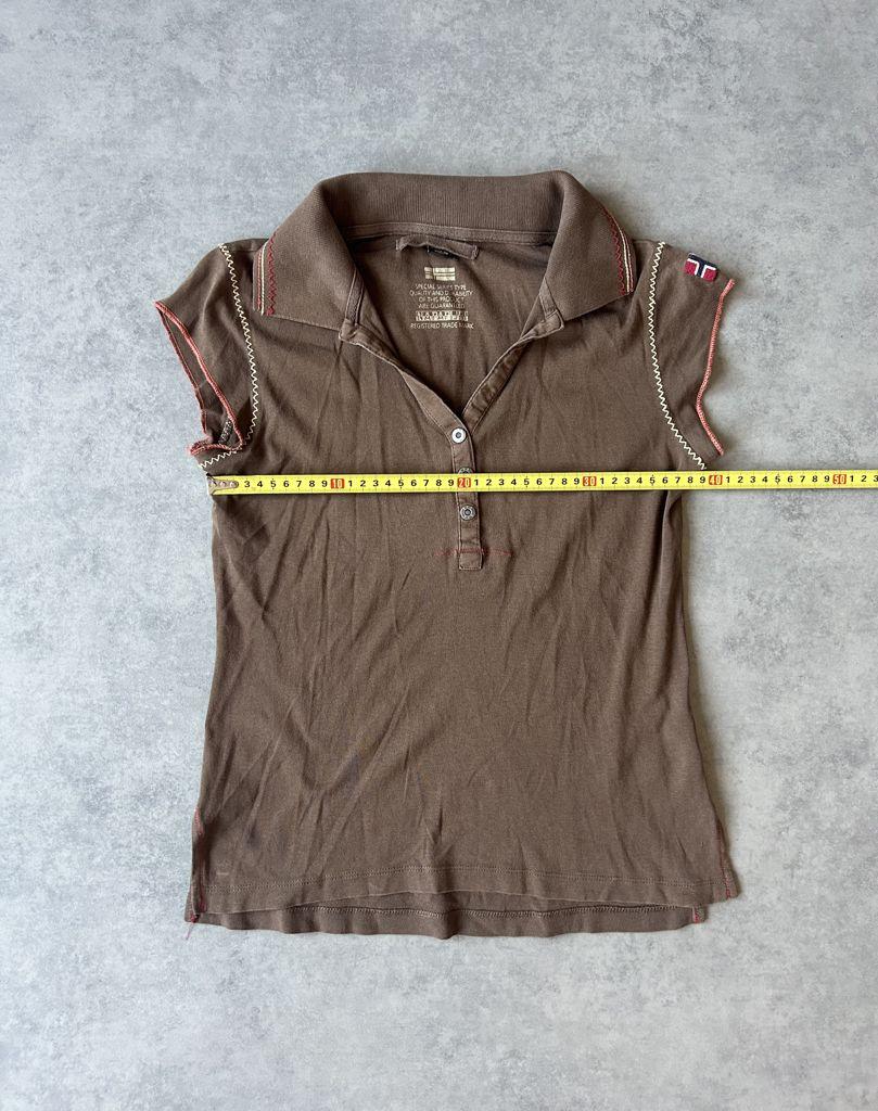 Brown collared top