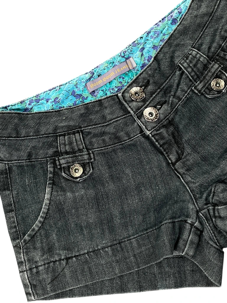dark grey denim hotpants (S)