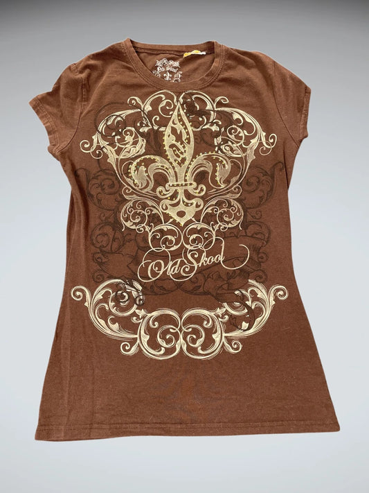 Brown Graphic Y2K Tee (L)