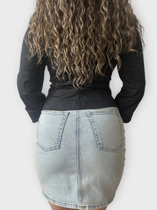 Formales Y2K-Kragen-Top (L)