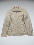 Via Reggio Beige Leather Jacket (M)