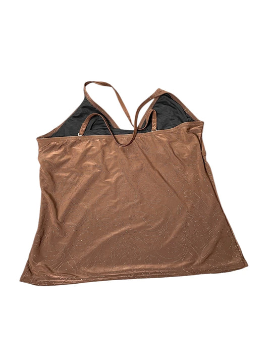 Brown Ring Detail Y2K Halter Top (S)