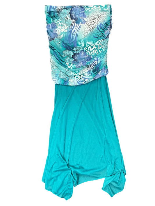 Turquoise Tropic Maxi Dress (M)