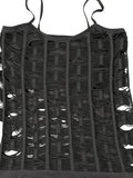Distressed Black Sheer Vintage Top (M)