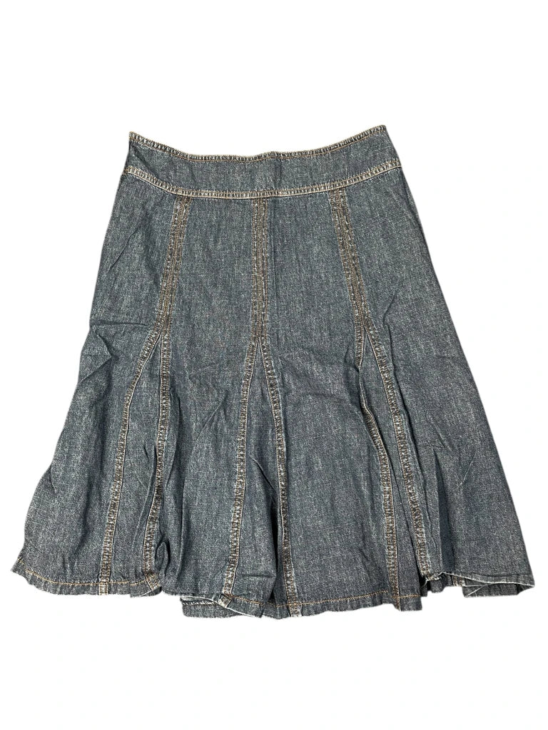 Flared Panel Denim Skirt (L)