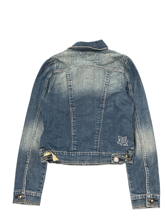 Starz Distressed Zip Up Denim Jacket (S)