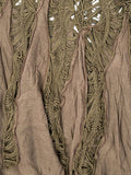 Sheer Brown Distressed Mesh Top (S)