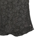 Black Lace Cutout Sleeve Evening Top (M)