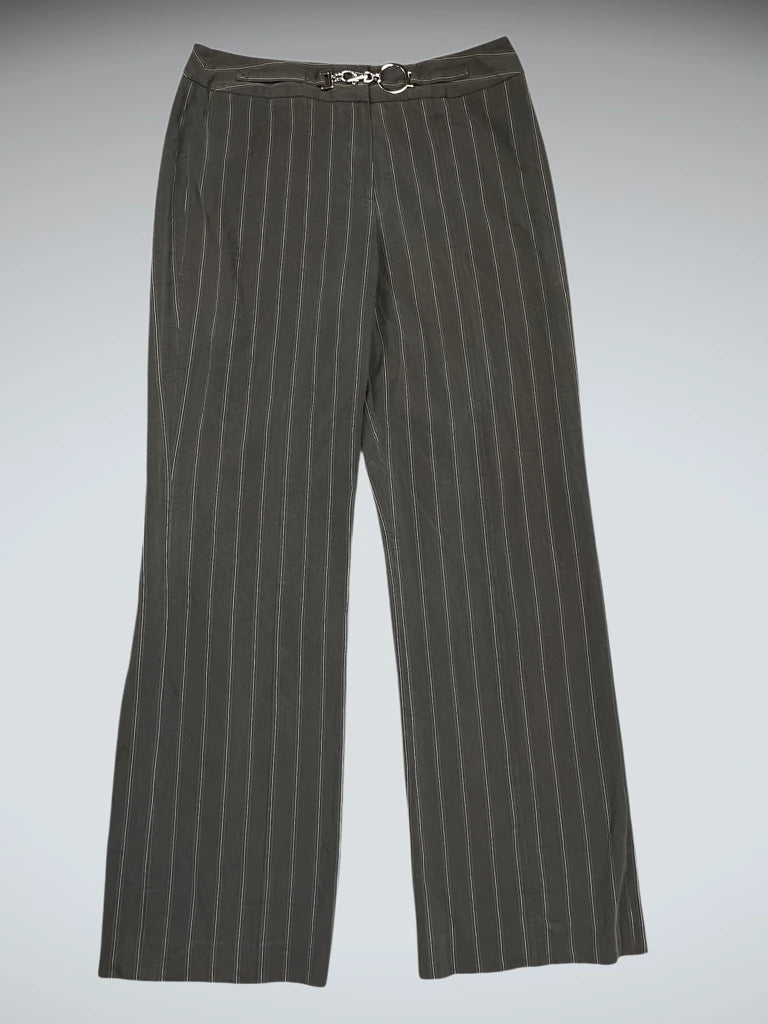Larry Levine Black Pinstripe Pants (S)