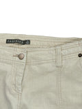 Beige Wide-Leg Utility Pants (L)