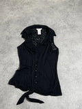 black sleeveless top (S)