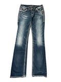 Medium Wash Bootcut Jeans with Contrast Stitching (S)