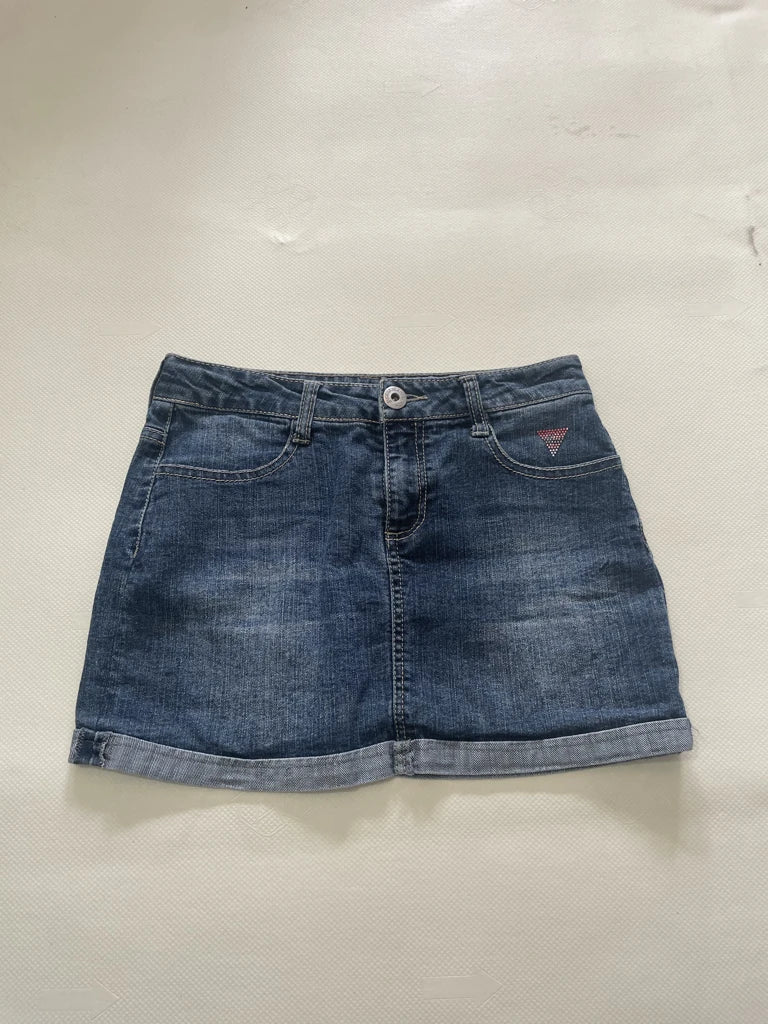 2000s guess rhinestones skirt