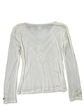 Beige Shimmer Stone Detail Vintage Top (S)