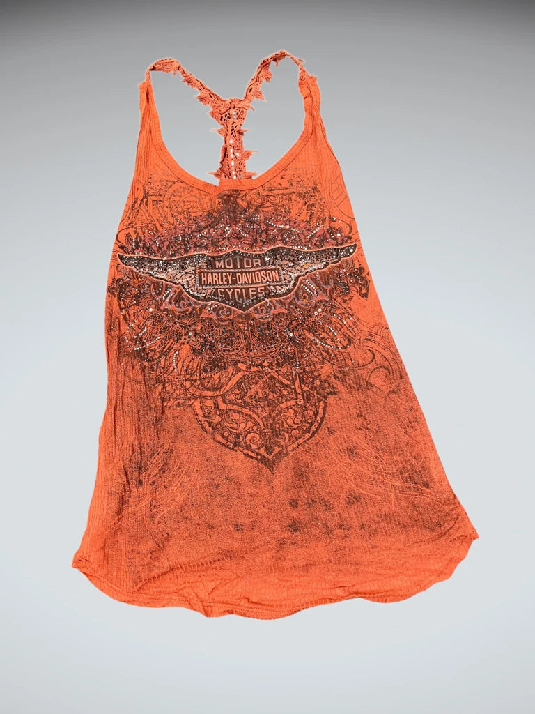 Harley Davidson Rhinestone top (L)