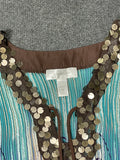 Ocean Wave Sequin Top (M)