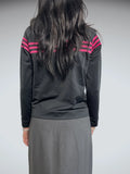 adidas sweatshirt with fuchsia stripes (M)