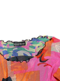 Y2K Mesh Graphic Top (M)