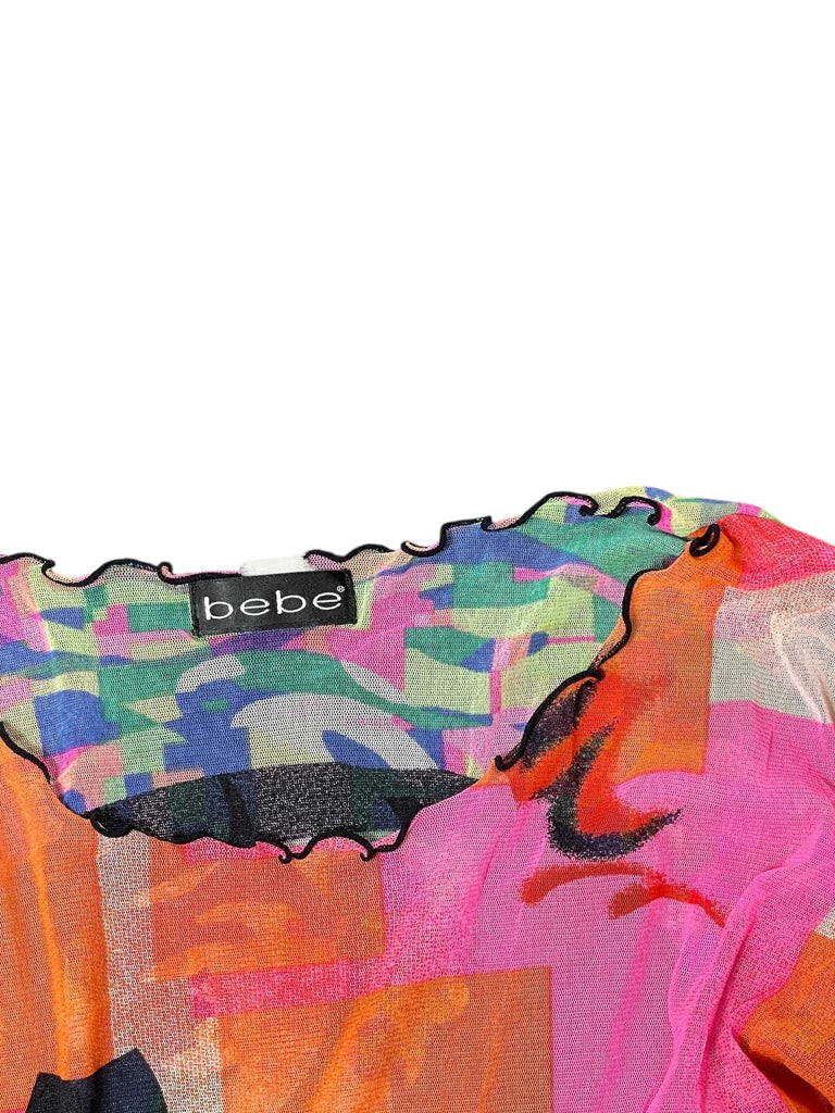 Y2K Mesh Graphic Top (M)