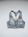 Hot Options Light Blue Denim Racerback Vest Women (M)