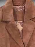 Vintage Pink Genuine Leather Coat Women (M)