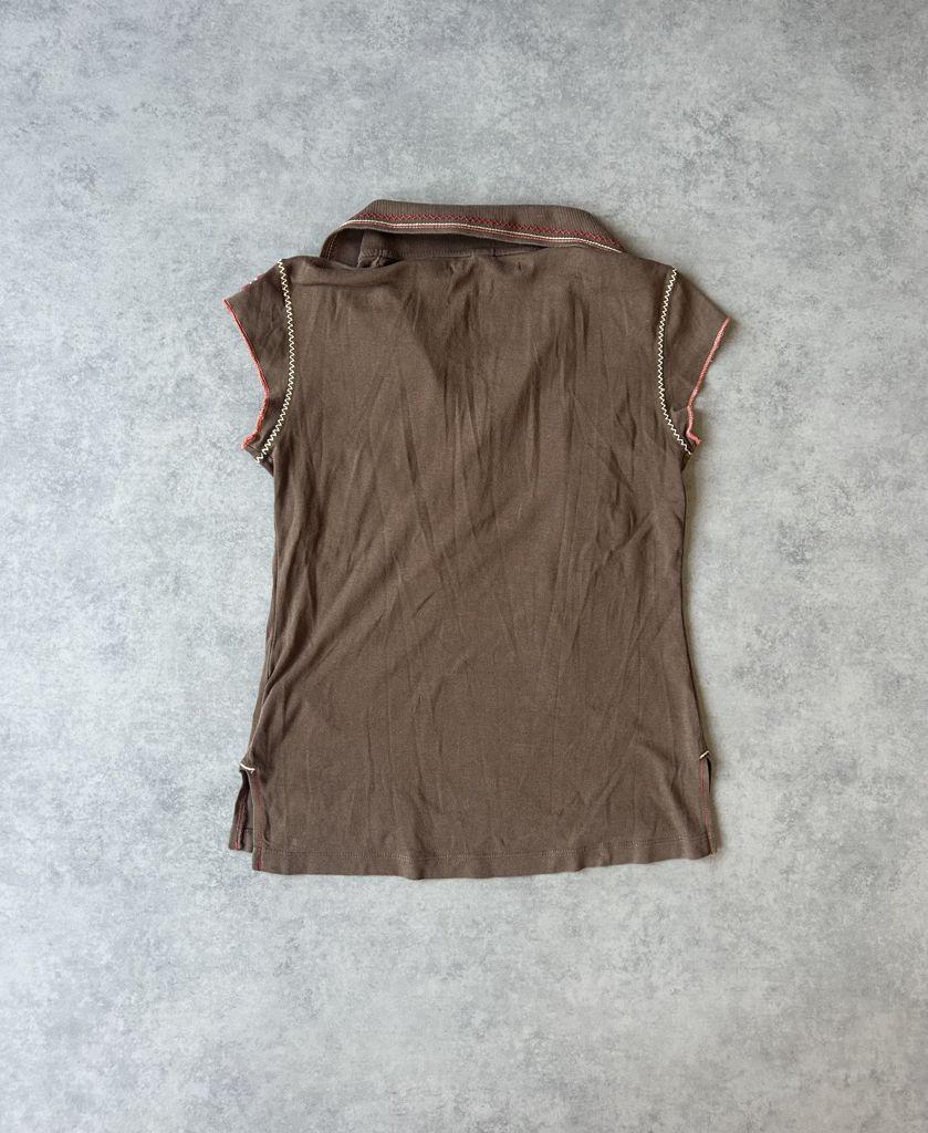 Brown collared top