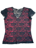 dark romance – mesh floral top (L)