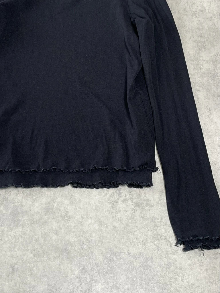 long sleeve black top