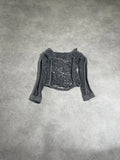 grey long sleeve top ((N/A) probably M)
