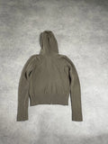khaki crop hoodie (S)