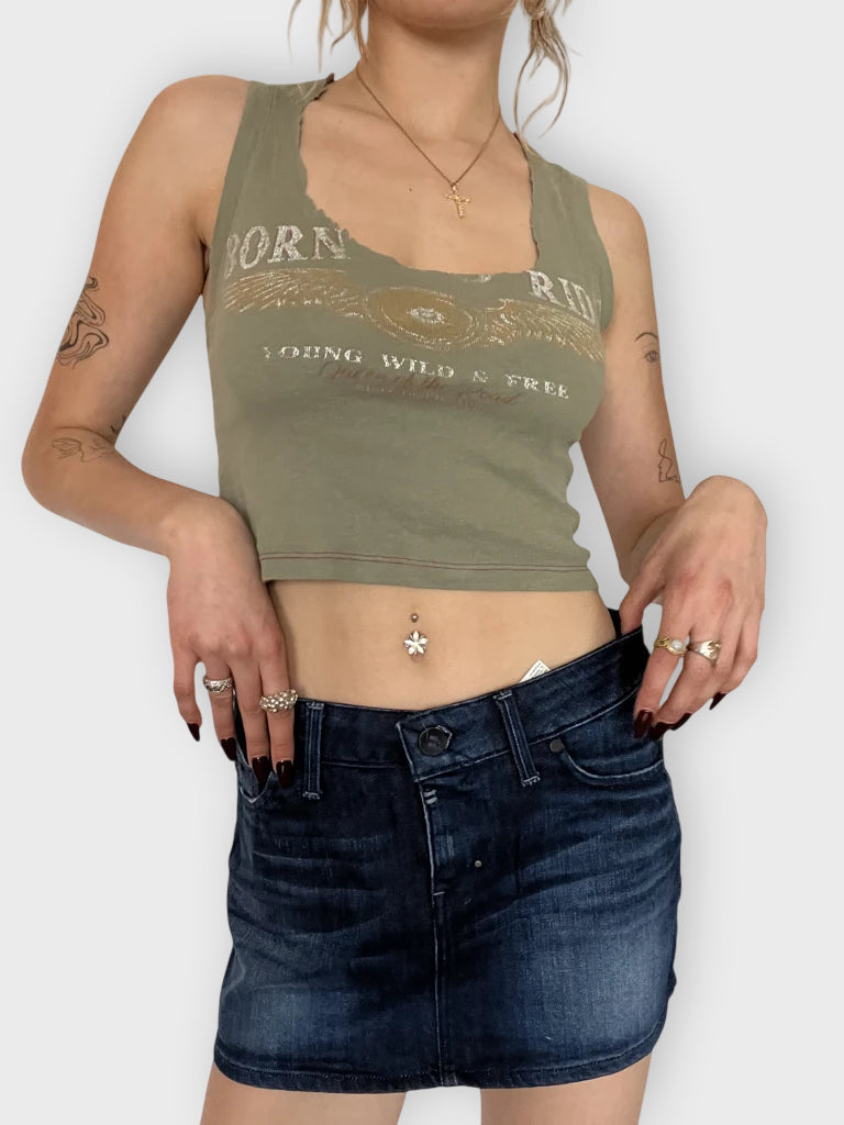 Blue Denim Skirt (S)