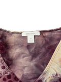 V-cut pink paisley pattern blouse by Dressbarn (ONESIZE)