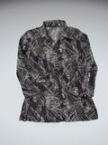 Light Purple Stripe Pattern Dress Top (M)