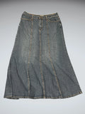 St. John’s Bay Blue Denim Midi Skirt (S)