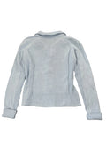 Turquoise Knit Zip-Up Cardigan (S)