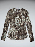 Wild Snake Print Long Sleeve Top (S)