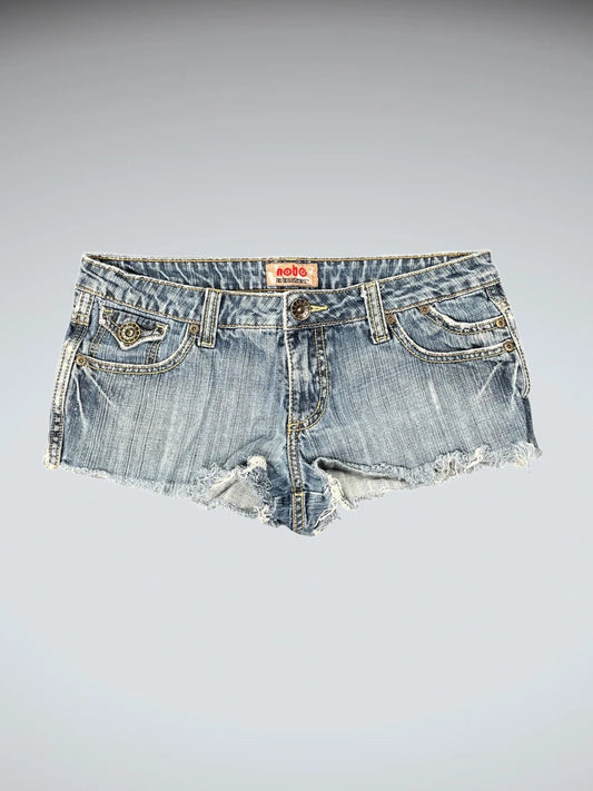 Nobo Light Wash Distressed Denim Hotpants (L)