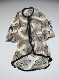 Animal Print Earth Tone Ruffle Dress (S)