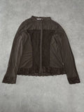 brown lace blouse