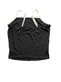Black and White Contrast Strap Top (S)