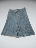 Style & Co Panelled Flare Denim Skirt (S)