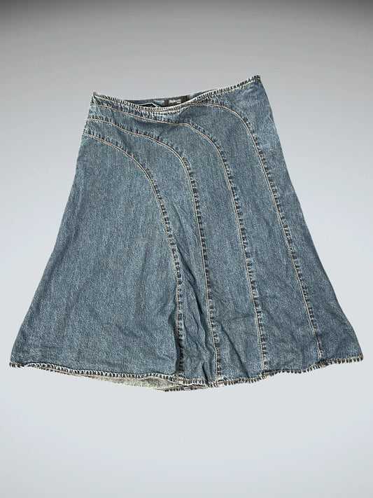 Style & Co Panelled Flare Denim Skirt (S)