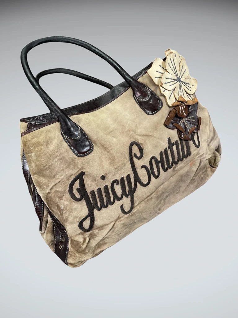 Juicy Couture Beige Floral Tote Bag (ONESIZE)