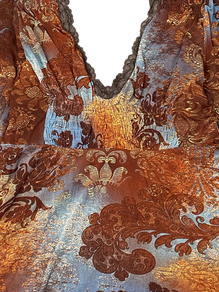 Danier brown V-cut dress top (M)
