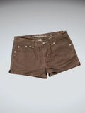 brown denim hotpants (S)