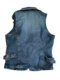 rebel brass – dark denim vest (M)