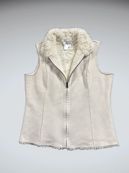 Goldwater Creek Beige Vintage Vest Women (M)